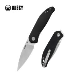 Couteau Pliant Kubey SNUG Lame Acier 14C28N Manche G10 Noir Liner Lock KUB408A