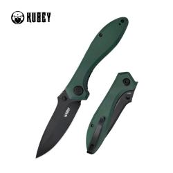 Couteau Pliant Kubey Ruckus Lame Acier AUS-10 Manche G10 Vert Liner Lock KUB314L