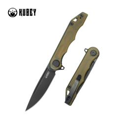 Couteau Pliant Kubey Mizo Lame Acier 14C28N Manche Ultem Noir Liner Lock KUB312W