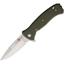 Couteau Pliant AL MAR Ultralight Hawk A/O Semi-Cranti Lame Acier 8Cr13MoV Manche FRN Clip AMK2209