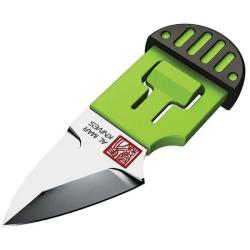 Couteau de Cou AL MAR Stinger Green Lame Acier D2 Manche Polym&egrave;re Vert &Eacute;tui Vert AMK1001BKGBL