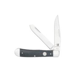Couteau Pliant Traditionnel Cobratec Trapper Lames Acier VG-10 Clip Spey Manche G-10 Noir CBTTRPGBK