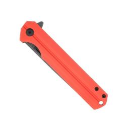 Couteau Pliant Cobratec Streamline Lame Acier D2 Manche G10 Rouge Flipper CBTSLGRED