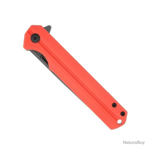Couteau Pliant Cobratec Streamline Lame Acier D2 Manche G10 Rouge Flipper CBTSLGRED