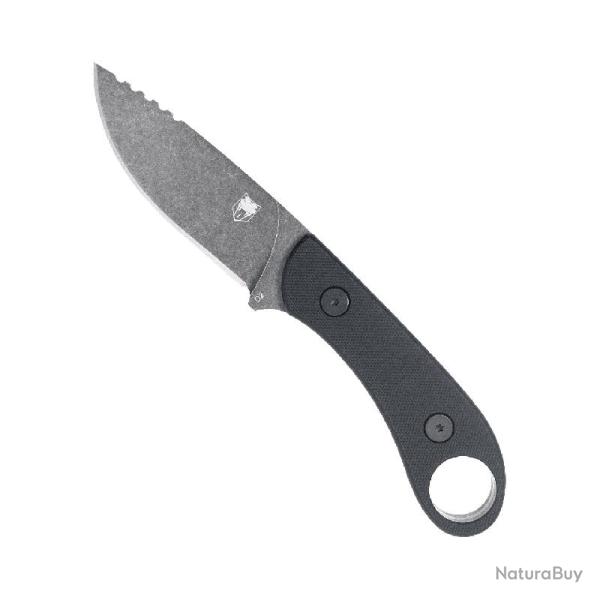 Couteau Fixe Cobratec Skinner Gen II Lame Acier D2 Manche G10 Noir Anneau Etui Kydex CBTSD2BLKG2