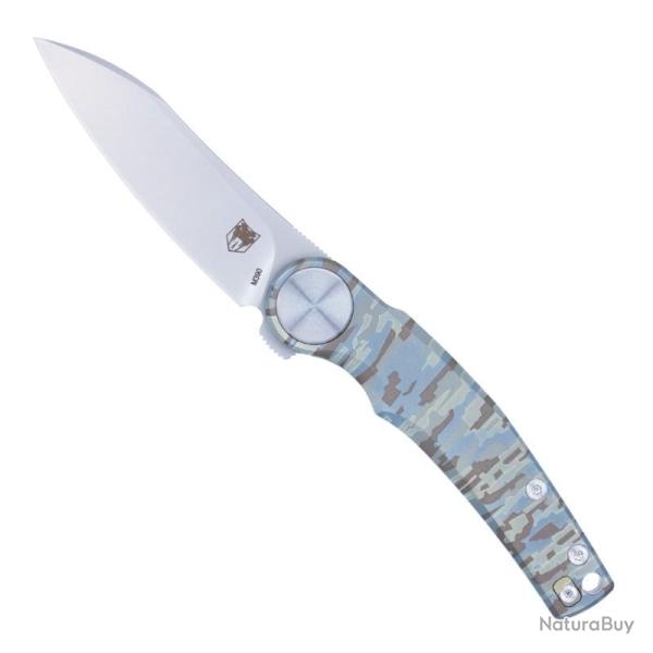 Couteau Pliant Cobratec Rogue Lame Acier M390 Manche Titane Camouflage Numerique CBTROGCPNS