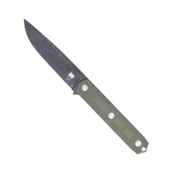 Couteau Fixe Cobratec Outdoor Warrior Lame Acier D2 Manche G10 Noir Etui Kydex CBTOWBLKDNS