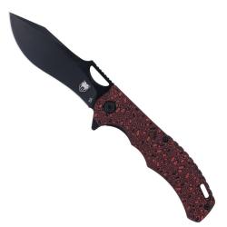 Couteau Pliant Cobratec Nighthawk Lame Acier D2 Manche G10 Noir Rouge CBTNHK