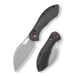 Couteau Pliant Trivisa Batwing Lame Acier 14C28N Stonewash Manche Micarta Crossbar Lock TVJM10LBM14