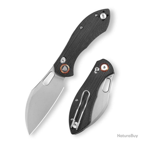 Couteau Pliant Trivisa Batwing Lame Acier 14C28N Stonewash Manche G10 Crossbar Lock TVJM10SBG14