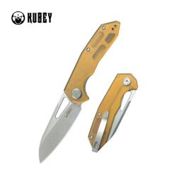 Couteau Pliant Kubey Vagrant Lame AUS-10A Sand Blast Drop Point Manche Ultem Linerlock KUB291Q