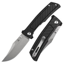 Couteau Pliant Tenable Knives Bison Lame Nitro-V Stonewash Manche Carbone Twill G10 B2108A4