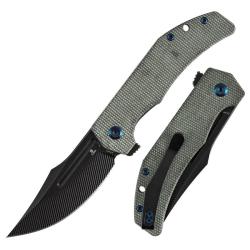 Couteau Pliant Tenable Knives Orion Lame Nitro-V CNC Blackwash Manche Micarta Vert B1089C4