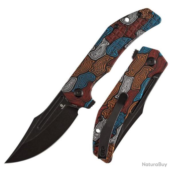 Couteau Pliant Tenable Knives Orion Lame 14C28N Blackwash Manche G-Mascus Topo Multicolore B1089A7