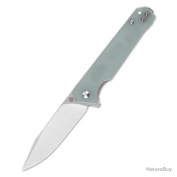 Couteau Pliant QSP Mamba V2 Lame D2 Clip Point Manche G10 Jade Linerlock QS111J1