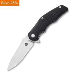 Couteau Pliant QSP Pangolin Lame D2 Drop Point Manche G10 Noir Linerlock QS105C