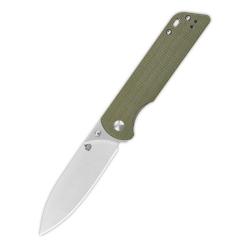 Couteau Pliant QSP Parrot V2 Lame D2 Spear Point Manche Micarta Vert Clair Linerlock QS102G2
