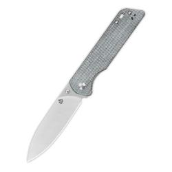 Couteau Pliant QSP Parrot V2 Lame D2 Spear Point Manche Micarta Denim Linerlock QS102F2