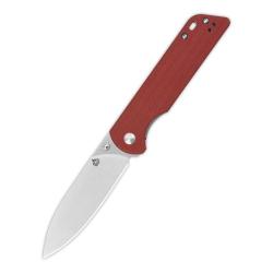 Couteau Pliant QSP Parrot V2 Lame D2 Spear Point Manche Micarta Rouge Linerlock QS102E2
