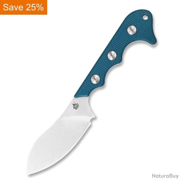 Couteau Fixe QSP Neckmuk Lame D2 Drop Point Manche Micarta Brun QS125E