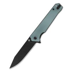 Couteau Pliant QSP Mamba V2 Lame D2 Clip Point Black Manche G10 Jade Linerlock QS111J2