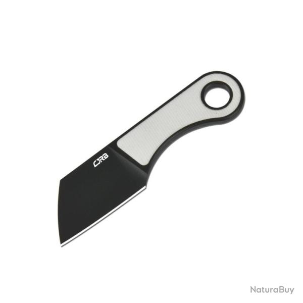 Couteau Fixe CJRB Chip Lame AR-RPM9 Black PVD Manche G10 Blanc J1939BWH