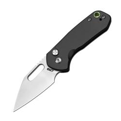 Couteau Pliant CJRB Mini Pyrite Lame AR-RPM9 Manche Aluminium Noir Button Lock J1933BK