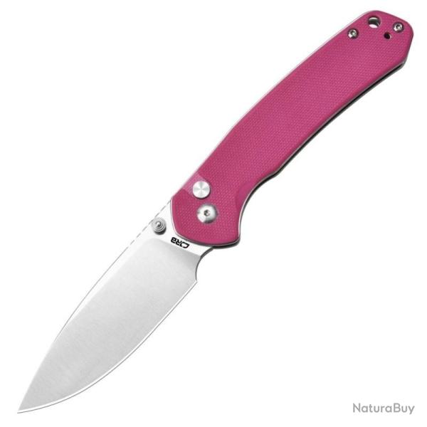 Couteau Pliant CJRB Pyrite Lame AR-RPM9 Sand Polish Manche G10 Rose Button Lock J1925PNK