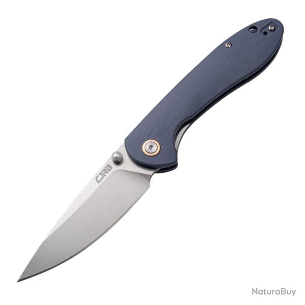 Couteau Pliant CJRB Feldspar Lame AR-RPM9 Stonewash Manche G10 Bleu-Gris Linerlock J1912GYC