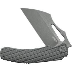 Couteau Kubey Sylow Lame 14C28N Stonewash Wharncliffe Manche Titane Stonewash Framelock KUB260C