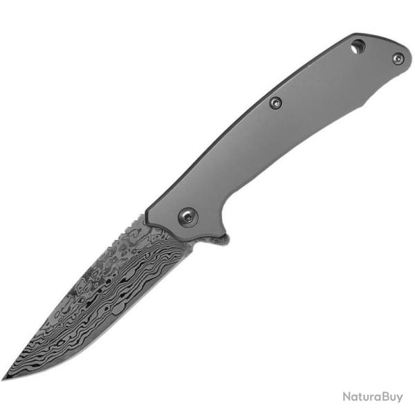 Couteau Pliant Roper Knives Maverick Lame Damas Bead Blast Manche Inox Framelock RP0037D