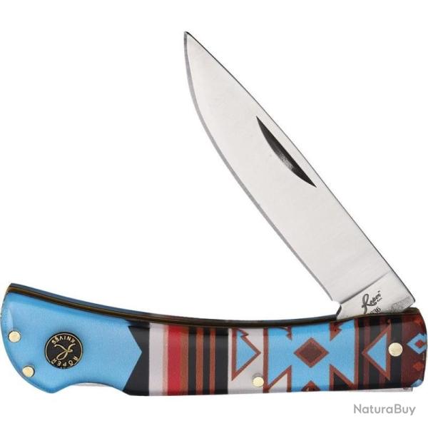 Couteau de Poche Roper Knives Tumbleweed Lame Carbone Manche Acrylique Southwest 2 RP0032WS2
