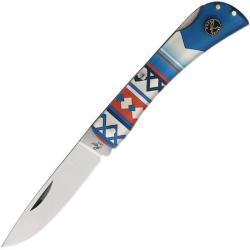 Couteau de Poche Roper Knives Tumbleweed Lame 1065 carbone Manche Acrylique Southwest RP0032WS1