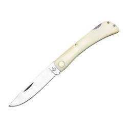 Couteau de Poche Roper Knives Tumbleweed Lame 1065 Manche Os Blanc Lockback RP0032WB