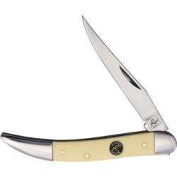 Couteau de Poche Roper Knives Pecos Large Toothpick Lame Carbone Manche Delrin Jaune RP0021YD