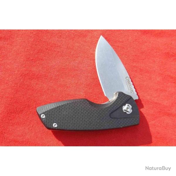 Couteau Camillus LK6 Lame Acier 440 Titanium Bonded Manche G10/Acier Frame Lock CM19418