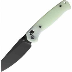Couteau Defcon Artifact Lame Acier Sandvik 14C28N Noire Manche G10 Jade Axis Lock TD024FL1