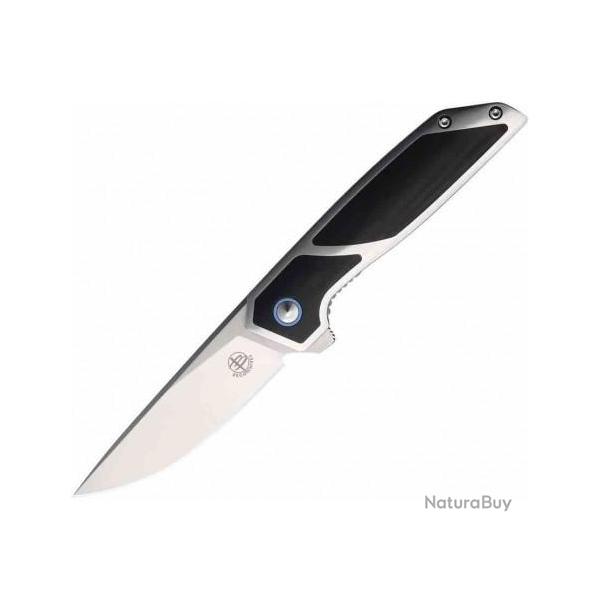 Couteau Begg Knives Diamici Black Lame Acier D2 Manche Acier/G10 Liner Lock IKBS Clip BG013