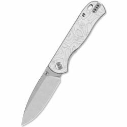 Couteau Pliant QSP Ferret Lame Acier Nitro-V Black Manche Alu Foil G10 Liner Lock QS170D1