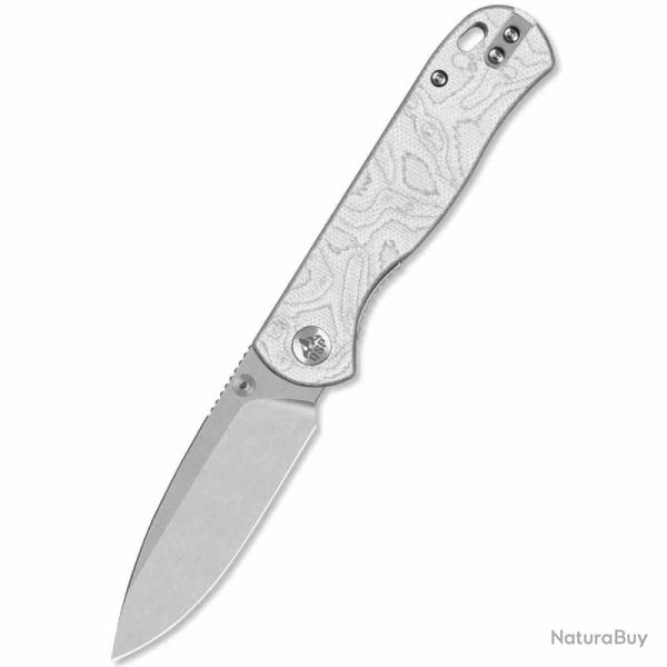 Couteau Pliant QSP Ferret Lame Acier Nitro-V Black Manche Alu Foil G10 Liner Lock QS170D1