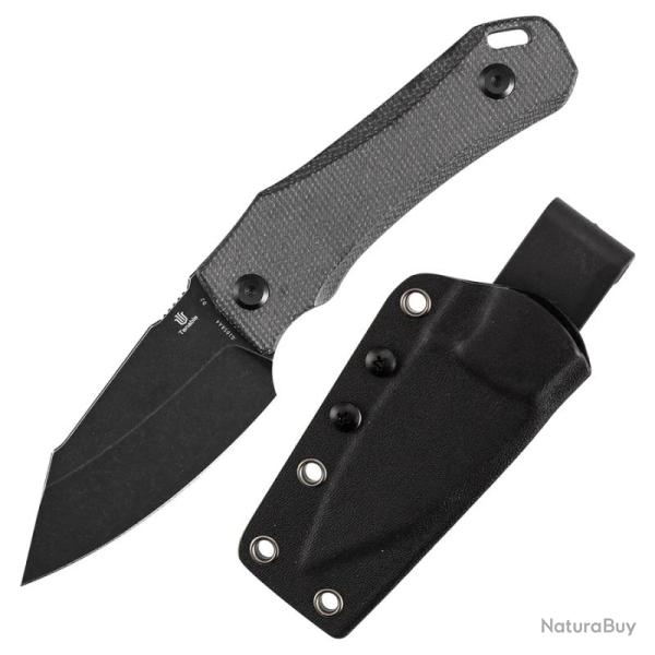Couteau Tenable Loki Lame Acier D2 Blackwash Manche Black Micarta Etui Kydex G1058A4