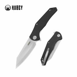 Couteau Kubey Flash Lame Acier San Mai M2 Satin Manche Black G10 Linerlock IKBS KUB158O