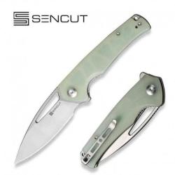 Couteau Sencut Mims Jade Manche G10 Lame Acier 9Cr18MoV IKBS Linerlock Clip S210132