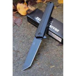 Lot de 3 Couteau Falcon Black A/O Lame Acier 440 Manche Acier Inoxydable Linerlock FLNKS1315BK