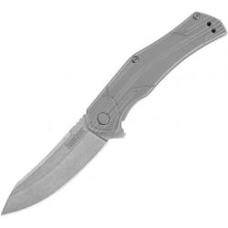 Couteau Kershaw Husker A/O Lame Acier 8Cr13MoV Manche Acier Framelock Clip KS1380WMX