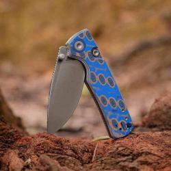 Couteau Vosteed Porcupine Blue Ocean Lame Acier 14C28N Manche Micarta Top Liner Lock IKBS VOSA2614