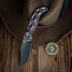 Couteau Vosteed Naga Lame Acier S35VN Manche Micarta Top Liner Lock VOSA3905