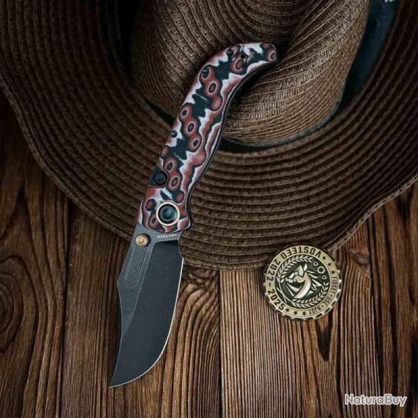 Couteau Vosteed Naga Lame Acier S35VN Manche Micarta Top Liner Lock VOSA3905