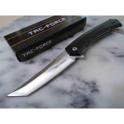 Lot de 3 Couteau Tac Force Tanto O/A Lame Acier 3Cr13MoV Aluminum Noir Linerlock TF2005BK