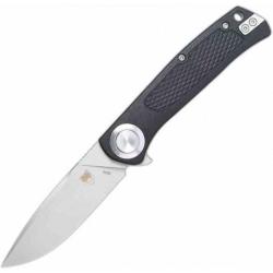 Couteau CobraTec EDC Scout Lame Acier VG-10 Manche Grivory Noir Button Lock CBTSCTGRVBK